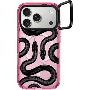 image:imageCASETiFY for iPhone 17 Pro Max Case  Impact Ring Stand MagSafe Compatible  Kickstand  66 ft 3X Military Grade Drop Protection  Clouds  PinkBlack Kingsnake