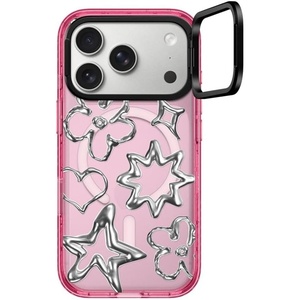 image:imageCASETiFY for iPhone 17 Pro Max Case  Impact Ring Stand MagSafe Compatible  Kickstand  66 ft 3X Military Grade Drop Protection  Clouds  PinkChrome Doodles