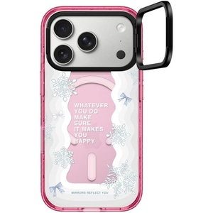 image:imageCASETiFY for iPhone 17 Pro Max Case  Impact Ring Stand MagSafe Compatible  Kickstand  66 ft 3X Military Grade Drop Protection  Clouds  PinkFirst Snow