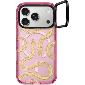image:imageCASETiFY for iPhone 17 Pro Max Case  Impact Ring Stand MagSafe Compatible  Kickstand  66 ft 3X Military Grade Drop Protection  Clouds  PinkGold Kingsnake