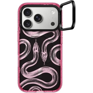 image:imageCASETiFY for iPhone 17 Pro Max Case  Impact Ring Stand MagSafe Compatible  Kickstand  66 ft 3X Military Grade Drop Protection  Clouds  PinkTransparent Kingsnake