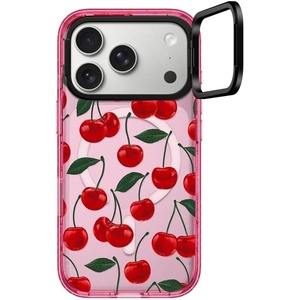 image:imageCASETiFY for iPhone 17 Pro Max Case  Impact Ring Stand MagSafe Compatible  Kickstand  66 ft 3X Military Grade Drop Protection  Clouds  Pinkvibrant red cherry pattern