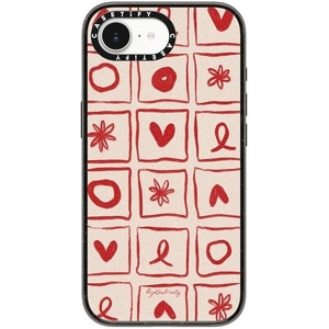 image:imageCASETiFY for iPhone 17e  16e Case  Impact Compatible with MagSafe  82 ft 4x Military Grade Drop Protection  Afternoon at Capri  BlackLove Grid by Agathe Marty